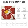 thumbnail image 5 of Shiartex  Tropical Plant Decor Pillow Covers 18x18 Summer Hawaiian Home Decor Throw Pillow Covers Red Flowers Petals Plush Square Pillowcase for Living Room Couch Sofa Patio, 5 of 5