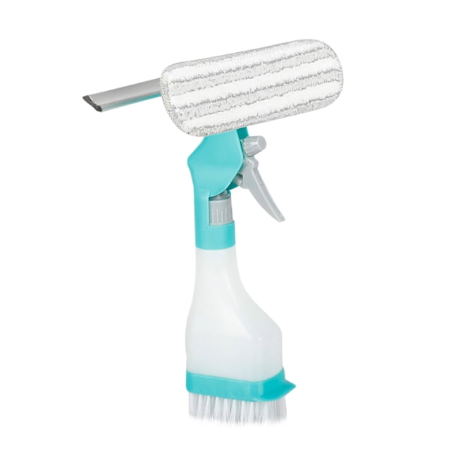 Multifunctional Scraper Brush Sprayand Brush One High-rise Double-sided Window Cleaning Scraper 4-In-1 Glass Cleaner Scraper