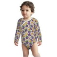 thumbnail image 2 of Xecao Plum Print Baby unisex-baby Cotton Long-sleeve Bodysuits-3 Months, 2 of 6