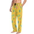 thumbnail image 5 of Colorful Stars Men's Lightweight Pajama Bottoms Stretch Elastic Waist Side Pockets Spring Fall, 5 of 7
