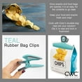 thumbnail image 3 of Cook with Color Large Bag Clips, Set of 4 Chip Bag Clips - Teal, 3 of 7