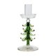thumbnail image 2 of Portavelas de cristal para decoración de coronas de árbol de Navidad | Soporte para velas transparente para decoración navideña del hogar | Adorno para chimenea de mesa de cena romántica, 2 of 7