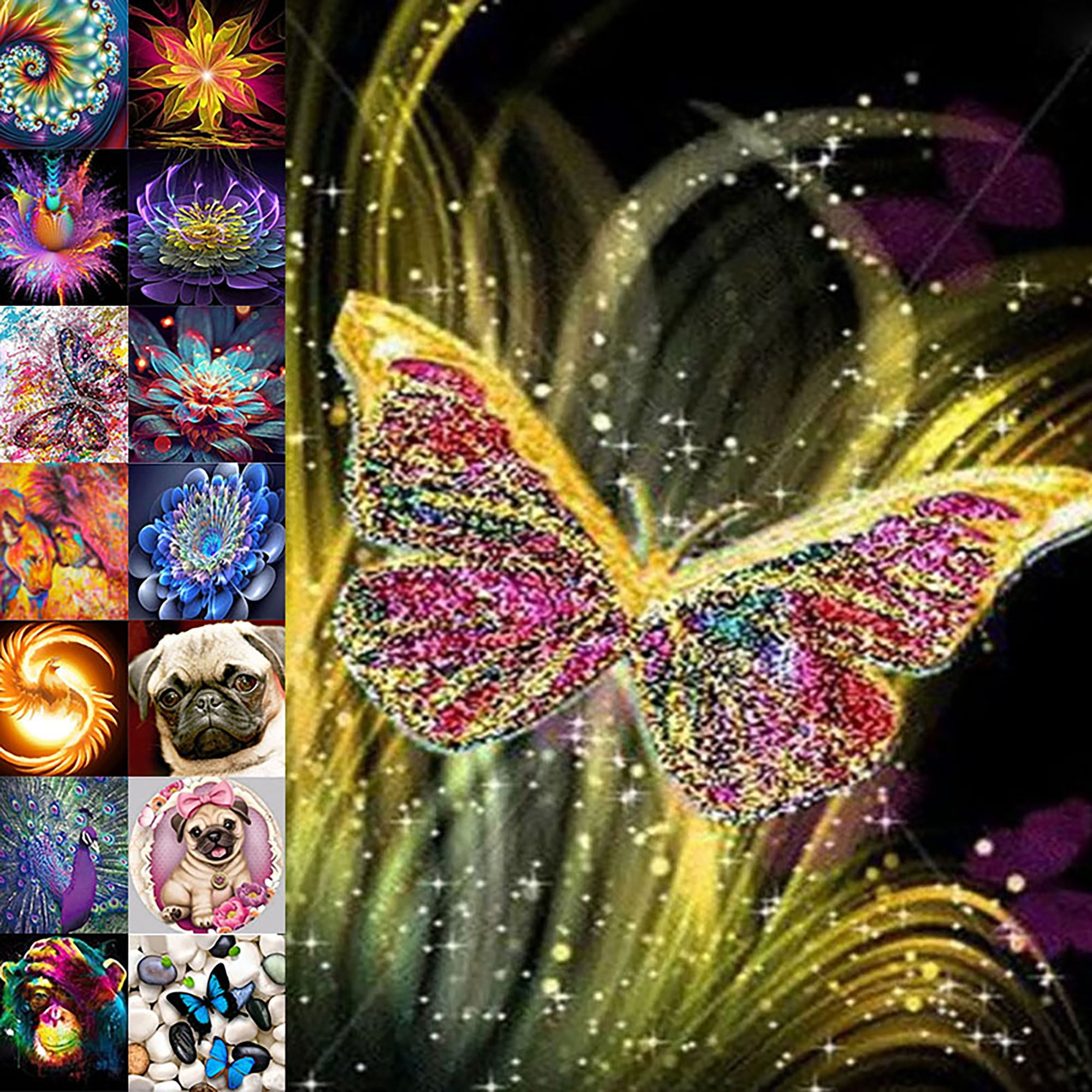 5D DIY Full Drill Diamond Painting Cross Stitch Butterfly Decoration Embroidery