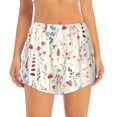 thumbnail image 2 of Daiia Wildflower Watercolor 3 Pattern Women's 2 in 1 Running Shorts - Lightweight Athletic Workout Gym Yoga Shorts Liner with Phone Pockets-Small, 2 of 7