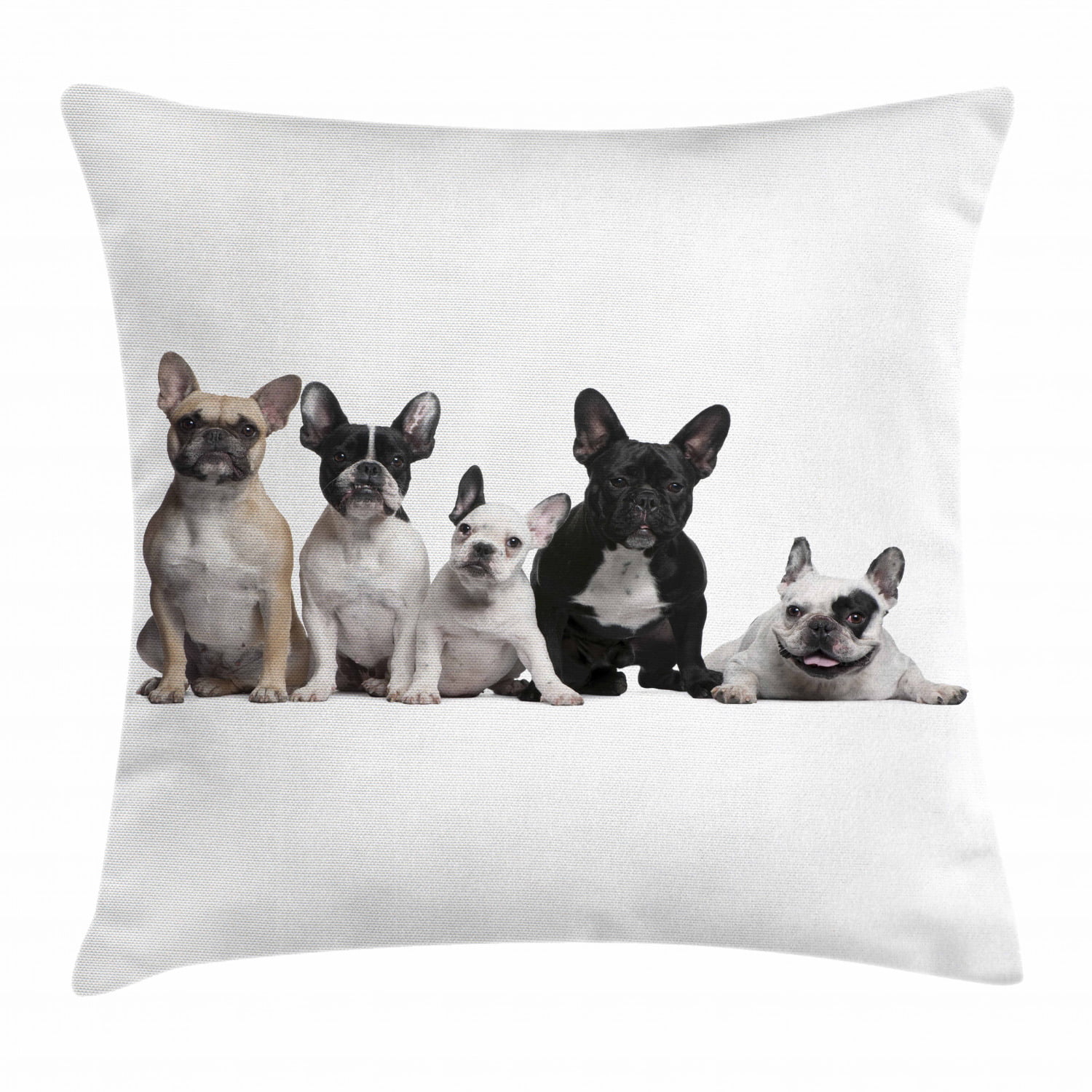 18" Square Linen Throw Pillow CaseS French Bulldog Sofa Cushion Cover New 