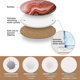 thumbnail image 3 of Posavasos para bebidas con soporte, juego de 6, posavasos de cerámica absorbentes estilo océano con base de corcho, sin rayar, 3 of 7