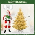 thumbnail image 4 of Costway 7 FT Artificial Christmas Tree with 1074 Flocked Branch Tips, 450 Warm White LED Lights, 4 of 10