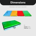 thumbnail image 4 of XiHuaZhaoChen 6x4 Feet 4-Panel Folding Gymnastics Mat – 2-Inch Thick Pad with Vinyl Surface and Carrying Handles for Tumbling, Yoga, Pilates, Home Workouts, and Martial Arts,Multi-Color, 4 of 11