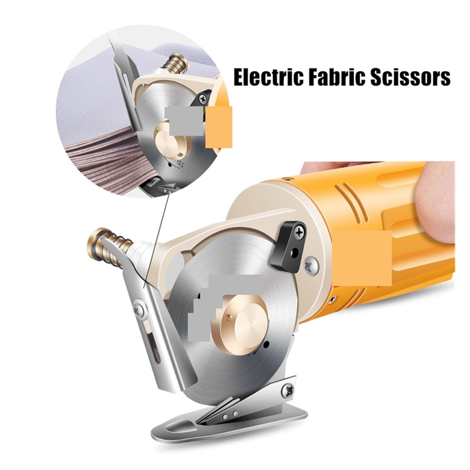Electric Fabric Scissors Rotary Blade Fabric Tool Leather Fabric Electric Cutter Kit Cutting Saw Tool ,Sharp & Durable