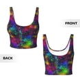thumbnail image 5 of Picia Bright Universe Sports Bra for Women,Padded Strappy Sports Bras Medium Support Yoga Bra with Removable Cups,Running Yoga Bra-XX-Large, 5 of 9