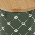 thumbnail image 4 of Design Imports CAMZ14155 Trellis Paw Ceramic Treat Canister, Hunter Green, 4 of 4
