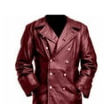 thumbnail image 2 of Trench-coat en Cuir Noir Uniforme Militaire Officier Classique Allemand Ww2, 2 of 5