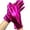 Hot Pink, variant on Short Metallic Gloves, Shiny Opera Cosplay Gloves for Adults, Stretchy PU Coated Gloves for Role Play Costume, Party Accessories for Halloween Christmas Stage Performance - Black