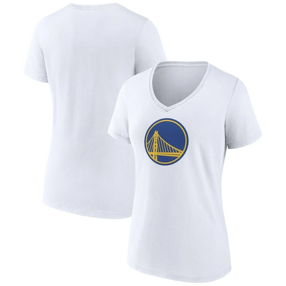 Women's  White Golden State Warriors Alternate Logo V-Neck T-Shirt
