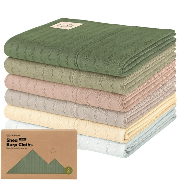 Towel KeaBabies Shea Stria - Paños para eructos (paquete de 6 unidades, 51 x 30 cm)