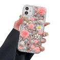 thumbnail image 5 of For Apple iPhone 17 PRO Full Bling Glitter Diamond Flower Case Sparkly Fashion Protective Cover Pink], 5 of 7