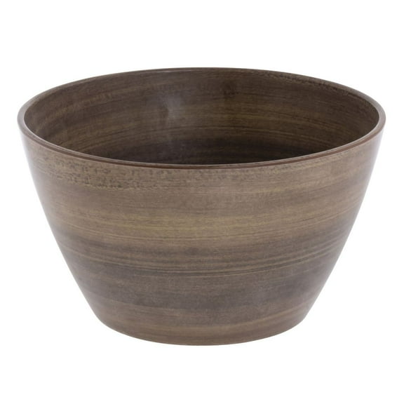 HUBERT® Serving Bowl Acacia Faux Wood Melamine - 7" Dia x 4" H