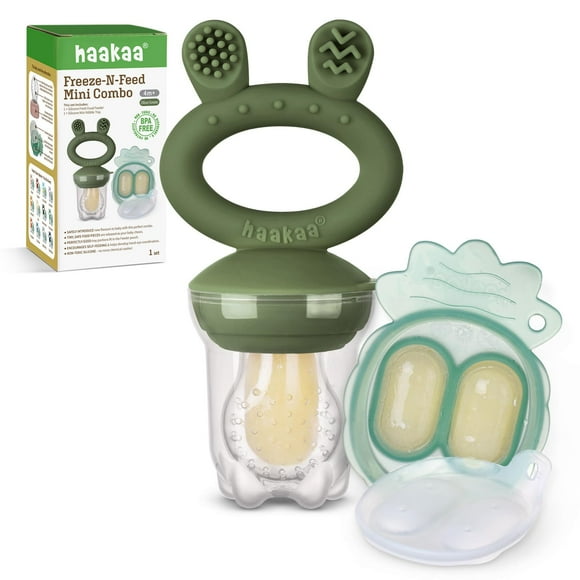 Comedero de comida para bebés y minicongelador, bandeja para picar, Haakaa, a partir de 4 meses