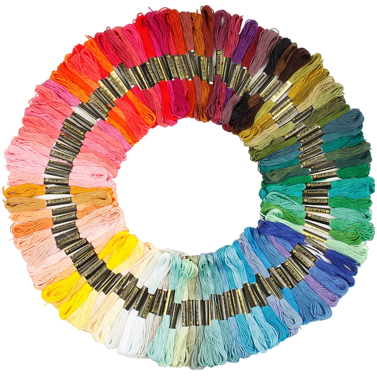 Keyohome 100 Colors Cotton Embroidery Floss Cross Stitch Embroidery Thread Cotton Floss Bracelet Yarn,Craft Floss
