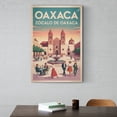 thumbnail image 6 of Retro Vintage Travel Poster Wall Print Zocalo De Oaxaca Oaxaca Mexico Central Plaza Historic Architecture Art Print Poster, 6 of 8