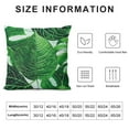 thumbnail image 5 of Shiartex Tropical Leaves Pillow Covers, Green Palm Leaf Throw Pillow Covers Outdoor Decorative Pillow Case for Couch Bed Sofa Cushion Home Decor 12x12in, 5 of 5