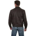 thumbnail image 2 of Scully Mens Chocolate/Olive Leather Featherlite Jacket 2XT, 2 of 4