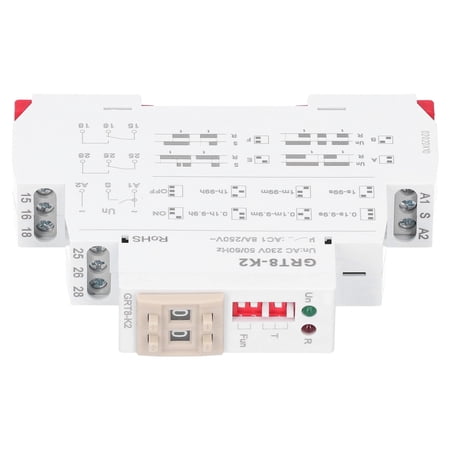 Riousery AC230 50/60HZ Time Relay 2 Open 2 Close 4 Delay Modes 0.1s -99h High Accuracy GRT8-K2