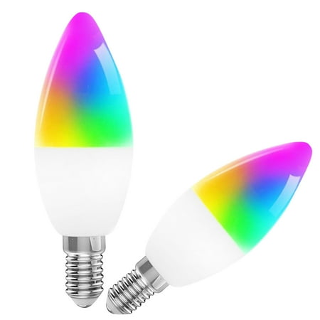 

ZENMELE Smart Home RGBCW Table 5W RGBCW E14 Alexa Light Bulb WiFi Lamp LED Voice Smart home