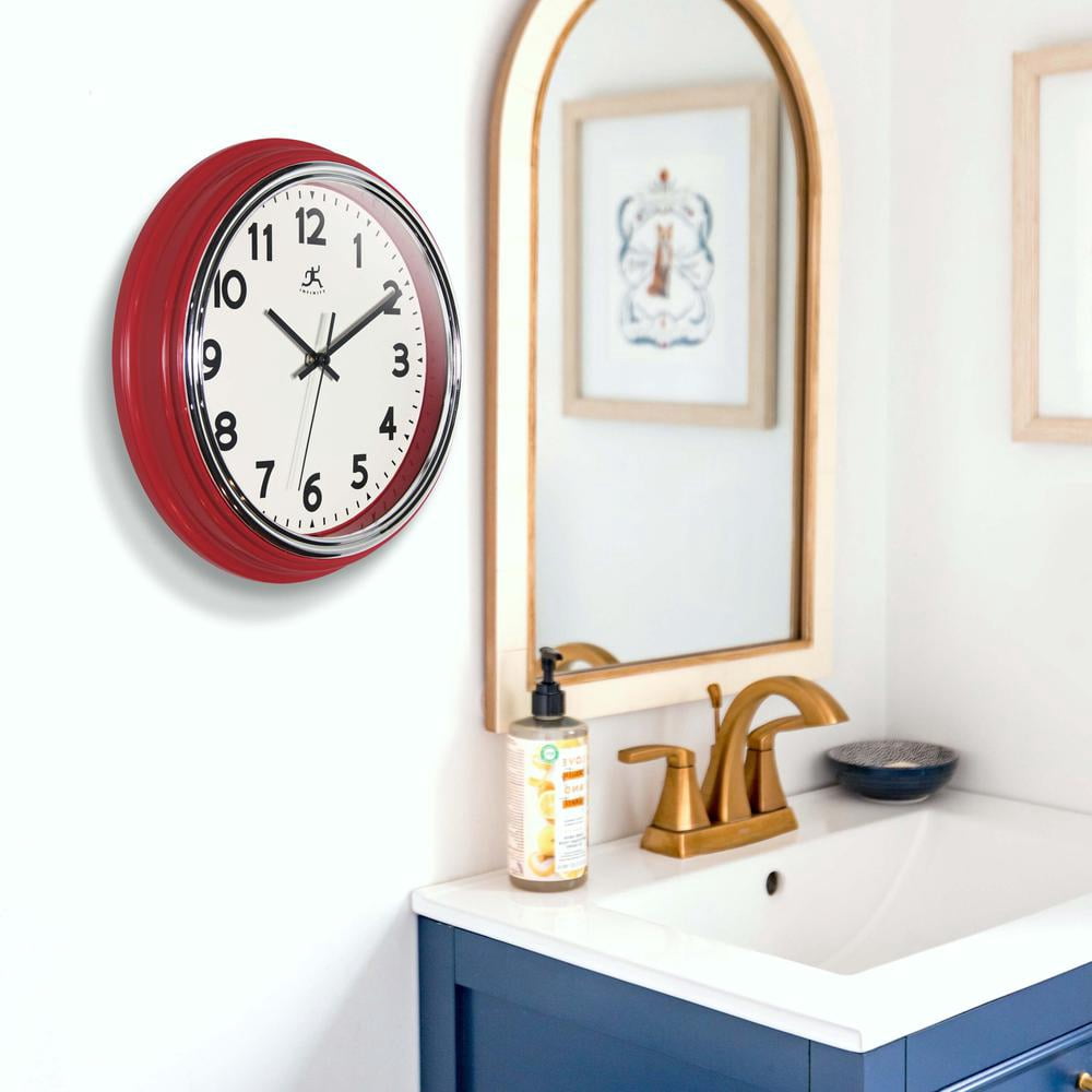 Infinity Instruments Gas Station Classic 12" Wall Clock - Red