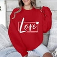 thumbnail image 4 of Amzcrzy Chandails pour Femmes Imprimé Mode Rouge Chandails Valentines Day Décontractés Manches Longues Col Rond Cadeaux Valentines Tops Valentines Day pour Femmes, 4 of 7