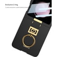 thumbnail image 3 of Compatible Samsung Z Flip 5 Case with Ring Stand, Ultra-Thin Cover Built-in Camera Lens Screen Protector Shockproof Phone Case for Samsung Galaxy Z Flip 5 Case, Black, 3 of 13