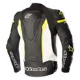 thumbnail image 2 of Alpinestars Missile Vented Leather Motorcycle Jacket Black/White/Yellow 60 EUR, 2 of 2