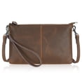 thumbnail image 1 of Bandolera para mujer, cuero Crazy Horse, marrón, vintage, 1 of 6