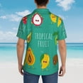 thumbnail image 4 of Kll Men'S Hawaiian Shirt Short Sleeve Button Down Beach Shirts-Tropical Fruit, 4 of 7