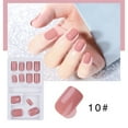 thumbnail image 1 of Uñas postizas a presión, regalo para mujer, kit de manicura extraíble, uñas postizas que se pueden usar con parches de colores, 1 ml de pegamento para uñas., 1 of 2