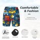 thumbnail image 3 of Fotbe Vehicles Cartoon with Funny Drivers Traje de Baño para Hombre – Shorts de Natación de Secado Rápido con Forro y Bolsillos-3X-Large, 3 of 6