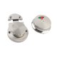 thumbnail image 5 of Pestillo de cerradura de puerta de baño con indicador, cerradura de inodoro, indicador de perno de puerta, hardware Plata, 5 of 9