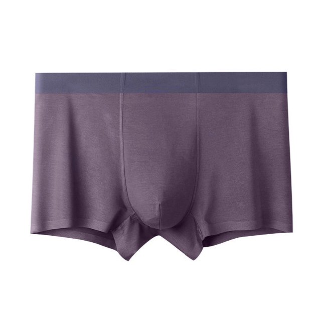 Men Underwear Plus Size Loose Modal Seamless Underpants Middle Waist Solid Color Breathable Underwear