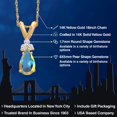 thumbnail image 2 of Gem Stone King 14K Yellow Gold Mercury Mist Mystic Topaz and White Zirconia Pendant Necklace for Women | 1.11 Cttw | Gemstone November Birthstone | Pear Shape 8X5MM | With 18 inch Chain, 2 of 6