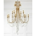 thumbnail image 7 of 12 Light Chandelier-Hand Cut Crystal Type-Antique Gold Finish   -Traditional Installation Crystorama Lighting Arc-1909-Ga-Cl-Mwp, 7 of 7
