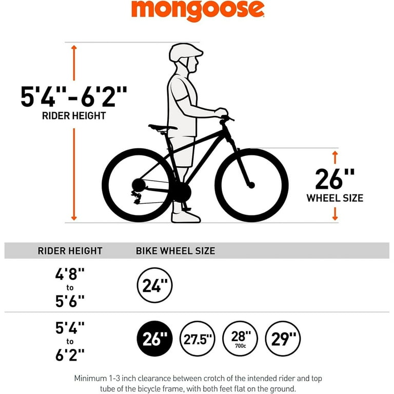 26 Mongoose Malus Adult Fat Tire Mountain Bike Black