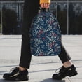 thumbnail image 2 of Easygdp Merry Christmas Winter Leaves Snowflakes Mochila Ligera de 15 Pulgadas para Estudiantes, Mochila Cómoda para la Escuela y Viajes, Correas Ajustables, 2 of 6