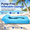 Sky Blue, variant on Inflatable Lounger Air Sofa, Pump-Free Portable Camping Couch with Carry Bag, Waterproof Outdoor Lounge Chair for Beach, Park and Poolside, Dark Blue Pattern