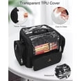 thumbnail image 4 of Makeup Brush Bag, Clear Makeup Brush Holder with Lid,  Capacity Travel  Bag Makeup Artist  Haves, Black Makeup Case, Make Up Organizers and Storage, with Adjustable Dividers, 4 of 6