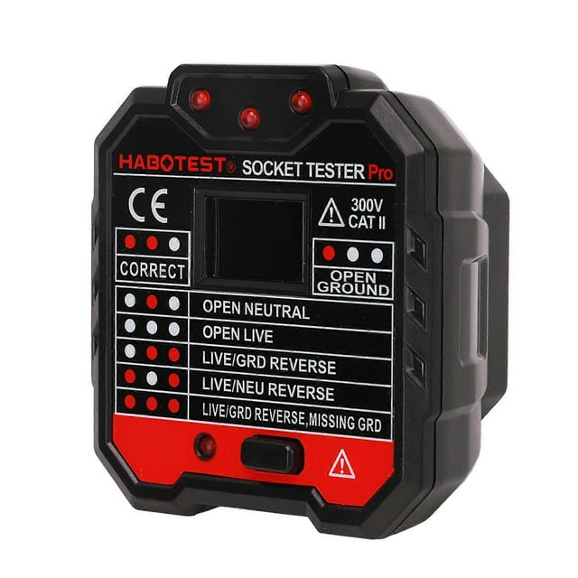 Testeur de prise de courant, détecteur de prise électrique, alimentation de phase, polarité, tension, pour la maison 48 ~
