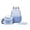 Sky Blue, variant on Leopard-Print 3-Piece Backpack Set, Large-Capacity, Lightweight College Style Backpack for Students—Includes Backpack, Pencil Case, and Lunch Bag