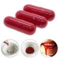 thumbnail image 3 of Yuarrent 3 uds píldora de sangre falsa cápsulas de vampiro Horror divertido Halloween cápsulas de sangre falsa broma píldora de sangre Kits de decoración para fiestas Yuarrent HA020102-00, 3 of 6