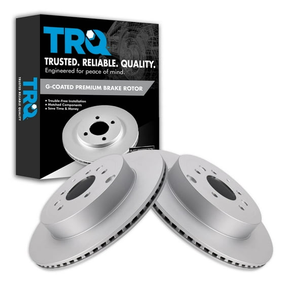 TRQ Rear Brake Rotors Set Vented Premium G-Coated Fits Select 2007-2015 Mazda CX-9