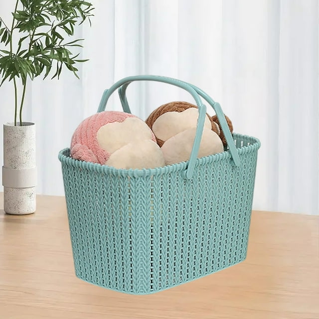 Fiudx Cesta de Baño Portátil, Solución Versátil de Almacenamiento de Plástico, Diseño Fácil de Limpiar, Uso Flexible para El Baño o Viajes, Ideal para Actividades Al Aire Libre, Herramienta de Organi