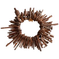 Cyan lighting - Key Ring - sculpture - 10.5 Inches Wide by 1.5 Inches High